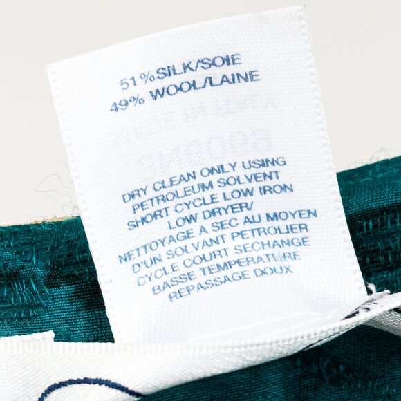 Oscar de la Renta AW/13 Teal Jacquard Sleeveless Pleated A-Line Dress - Picture 10 of 10